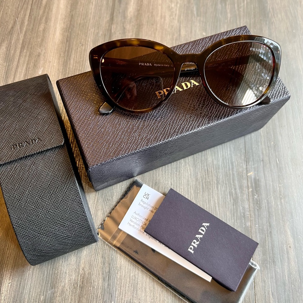 Prada Havana Cat Eye Sunglasses